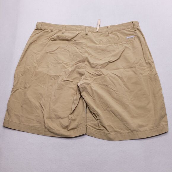 Columbia Casual Button Zip Light Wash Chino Shorts Mens Size 40 Beige - Picture 8 of 9